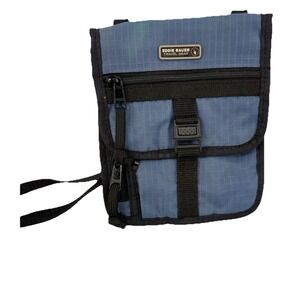 Eddie Bauer Crossbody Organizer Wallet Travel Pouch Nylon Blue‎ & Black EUC